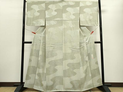 平和屋着物■上質な小紋 作家物 霞文 正絹 逸品 CABE4279ou