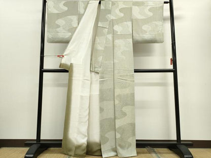 平和屋着物■上質な小紋 作家物 霞文 正絹 逸品 CABE4279ou