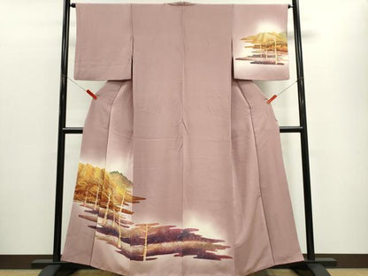 平和屋着物■訪問着 遠山風景文 暈し染め 正絹 逸品 CABE4280ou