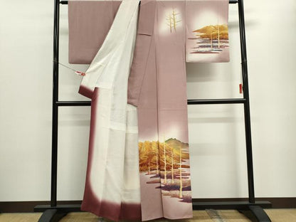平和屋着物■訪問着 遠山風景文 暈し染め 正絹 逸品 CABE4280ou