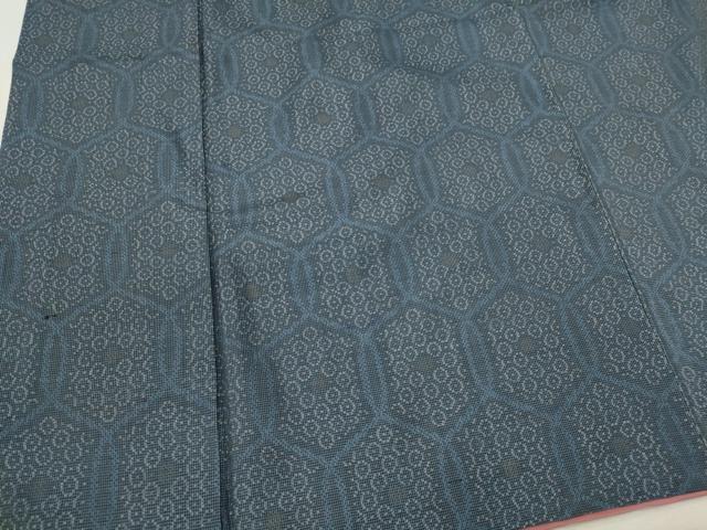 平和屋着物■本場大島紬 7マルキ 亀甲文様 正絹 逸品 CABE4283ou