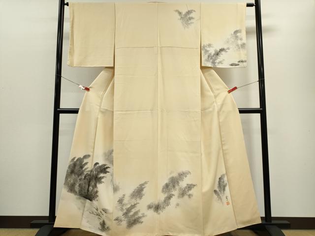 平和屋着物■訪問着 作家物 手描き 笹竹文 暈し染め 正絹 逸品 CABE4289ou