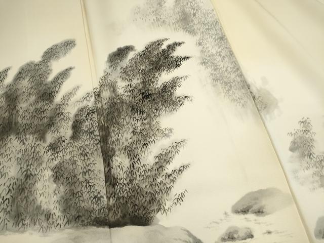 平和屋着物■訪問着 作家物 手描き 笹竹文 暈し染め 正絹 逸品 CABE4289ou