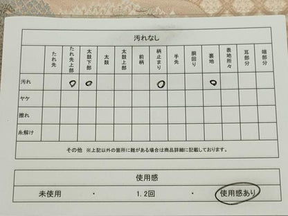平和屋着物◎六通柄袋帯　唐織　エ霞風景文　金糸　正絹　逸品　CABE4319ou
