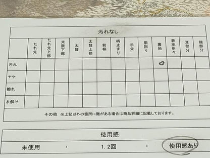 平和屋着物◎六通柄袋帯 枝葉文 金銀糸 正絹 逸品 CABE4380ou