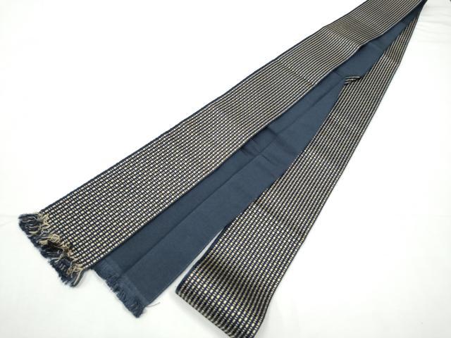 平和屋着物●男性　本場筑前博多織　角帯　霞文　正絹　逸品　CABE4405hy