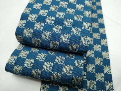 平和屋着物●男性　本場筑前博多織　角帯　寿地文　証紙付き　正絹　逸品　CABE4413hy