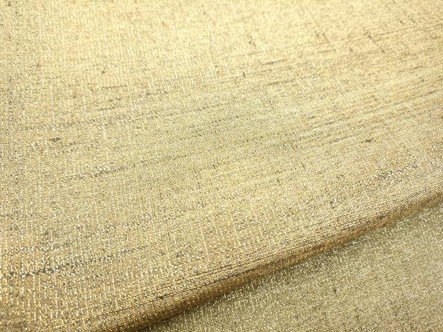 平和屋着物●両面　全通柄袋帯　紬地　霞文　金糸　正絹　逸品　CABE4446hy