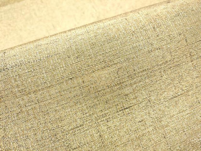 平和屋着物●両面　全通柄袋帯　紬地　霞文　金糸　正絹　逸品　CABE4446hy