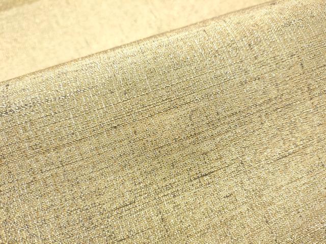 平和屋着物●両面　全通柄袋帯　紬地　霞文　金糸　正絹　逸品　CABE4446hy