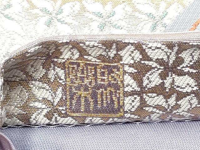 平和屋着物●京の名門　じゅらく謹製　六通柄袋帯　唐織　菱花丸文　金糸　正絹　逸品　CABE4448hy