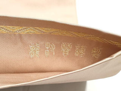 平和屋着物●龍村晋謹製　六通柄袋帯　花唐草文　金糸　正絹　逸品　CABE4450hy