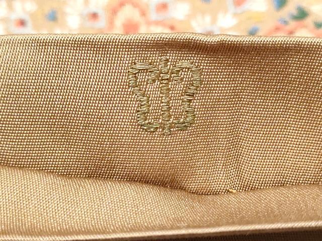 平和屋着物●西陣　川島織物　六通柄　本袋帯　唐織　斜線花文　正絹　逸品　CABE4453hy