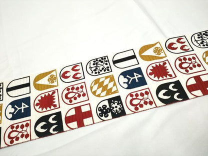 平和屋着物＊夏物 八寸名古屋帯 綿絽 型染め 幾何学花文 逸品 CABE4493hy