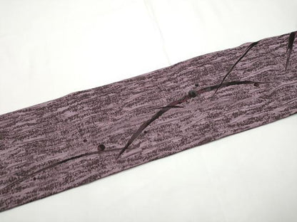 平和屋着物●全通柄　九寸名古屋帯　ふくれ織　露芝文　正絹　逸品　CABE4504hy