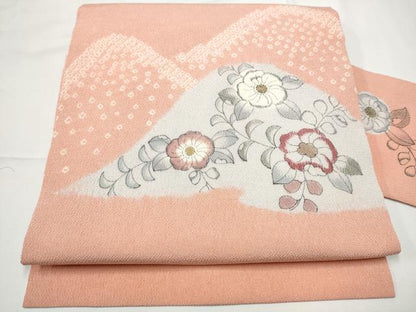 平和屋着物●九寸名古屋帯　絞り　辻が花　鬼しぼ縮緬　正絹　逸品　CABE4529hy