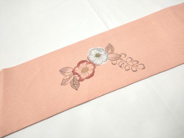 平和屋着物●九寸名古屋帯　絞り　辻が花　鬼しぼ縮緬　正絹　逸品　CABE4529hy