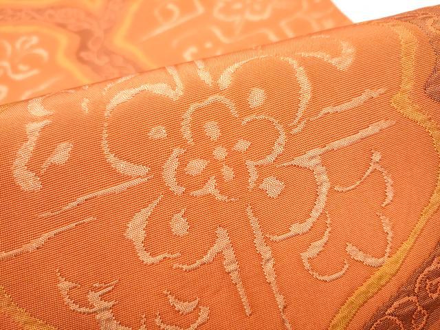 平和屋着物●西陣　川島織物　六通柄　本袋帯　吉祥花文　正絹　逸品　CABE4576hy