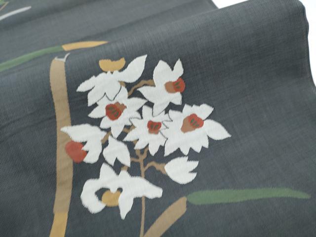 平和屋着物●名門木屋太　今河織物　六通柄袋帯　草花文　正絹　逸品　未使用　CABE4591hy
