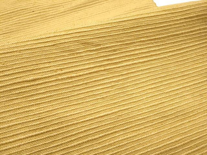 平和屋着物●信州紬　八寸名古屋帯　色無地　黄唐茶色　三越扱い　正絹　逸品　CABE4600hy