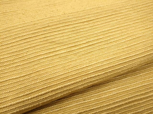 平和屋着物●信州紬　八寸名古屋帯　色無地　黄唐茶色　三越扱い　正絹　逸品　CABE4600hy