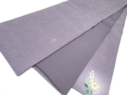 平和屋着物●伝統工芸士　山内章男　太鼓柄袋帯　絞り　辻が花　銀通し地　共箱付き　正絹　逸品　CABE4601hy