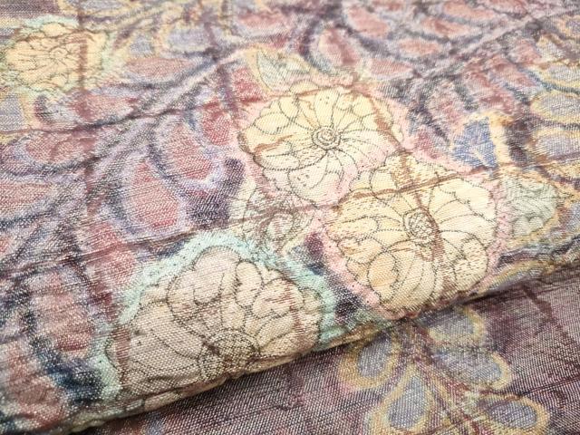 平和屋着物●太鼓柄袋帯　絞り　辻が花　金通し地　正絹　逸品　CABE4609hy 平和屋着物○太鼓柄袋帯 絞り 辻が花 金通し地 正絹 逸品 CABE4609hyの