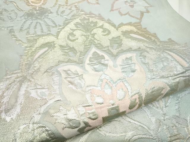 平和屋着物●西陣　川島織物　六通柄　本袋帯　更紗花文　金糸　正絹　逸品　CABE4640hy