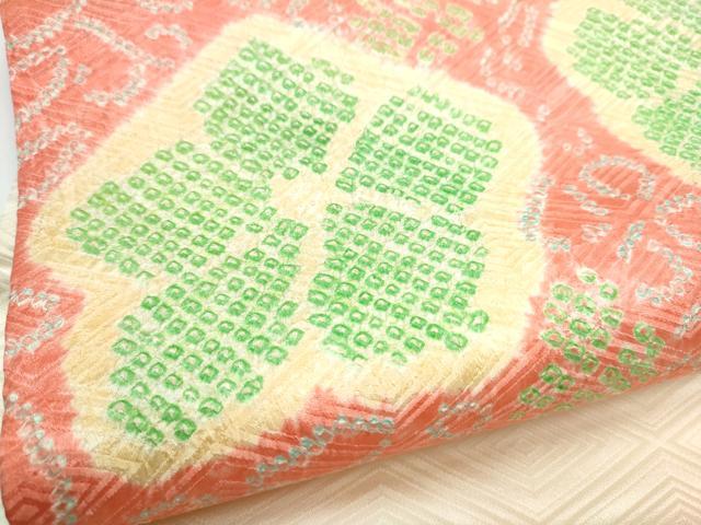 平和屋着物●九寸名古屋帯　絞り　舞花文　正絹　逸品　CABE4652hy