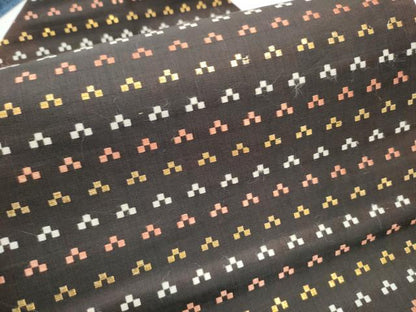 平和屋着物●九寸名古屋帯　花織　幾何学文様　金糸　正絹　逸品　CABE4673hy