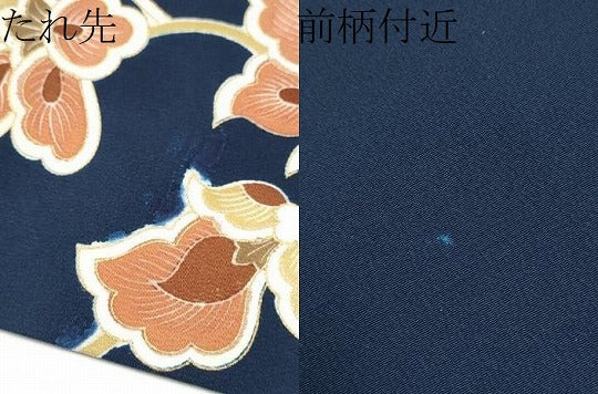 平和屋着物●全通柄　九寸名古屋帯　更紗花唐草文　金彩　鬼しぼ縮緬　正絹　逸品　CABE4684hy 平和屋着物○全通柄 九寸名古屋帯 更紗花唐草文 金彩