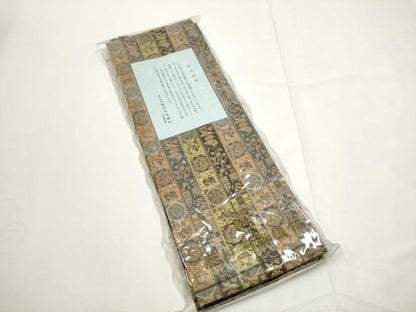 平和屋着物●龍村美術織物　半幅帯　紅牙瑞錦　金銀糸　正絹　逸品　CABE4708hy