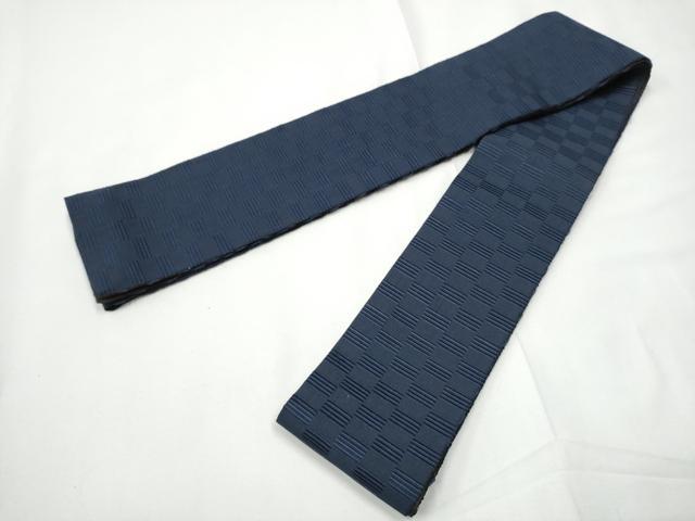 平和屋着物▼男性　角帯　色無地　青褐色　CABE4713hy