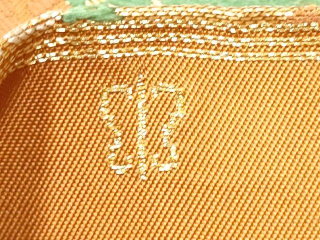 平和屋着物●西陣　川島織物　つけ帯　唐織　短冊花鳥唐草文　金糸　正絹　逸品　CABE4724hy