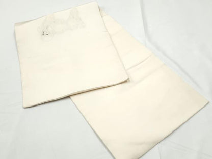 平和屋着物●塩瀬　つけ帯　手描き　犬　正絹　逸品　CABE4725hy