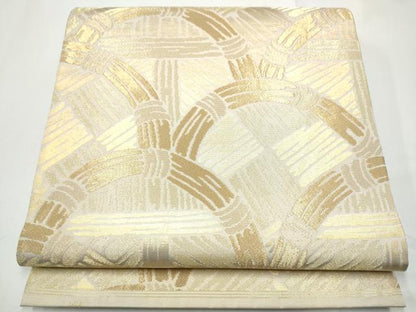 平和屋着物●西陣　川島織物　六通柄　本袋帯　籬花文　金糸　正絹　逸品　CABE4735hy