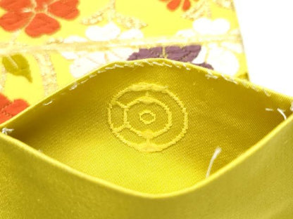 平和屋着物●西陣　河合美術織物謹製　六通柄袋帯　唐織　能衣　枝垂れ桜文　金糸　正絹　逸品　CABE4754hy