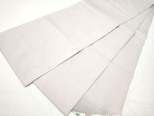 平和屋着物●太鼓柄袋帯　すくい織　切嵌草花文　金糸　正絹　逸品　CABE4764hy