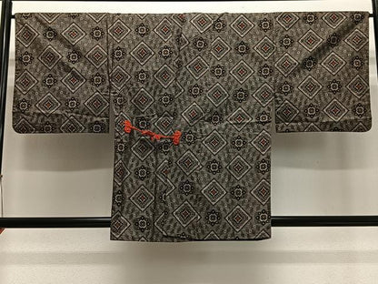 平和屋着物∞道中着　本場大島紬　龍郷絣　正絹　逸品　CABE4813ua