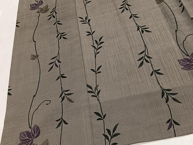 平和屋着物∞道中着　単衣　蔦の葉文　ロング丈　正絹　逸品　CABE4819ua