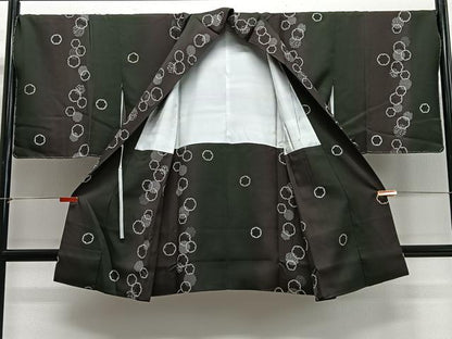 平和屋着物∞道中着　霞雪輪文　ロング丈　正絹　逸品　未使用　CABE4828ua