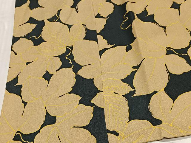 平和屋着物∞道行コート　蔦の葉文　ロング丈　正絹　逸品　CABE4841ua 平和屋着物∞道行コート 蔦の葉文 ロング丈 正絹 逸品 CABE4841ua