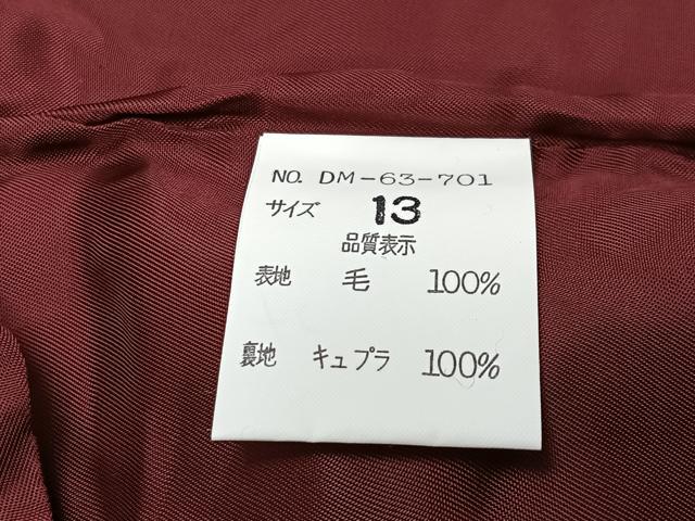 平和屋着物∞和装コート　ベロア　赤錆色　CABE4843ua 平和屋着物∞和装コート ベロア 赤錆色 CABE4843ua