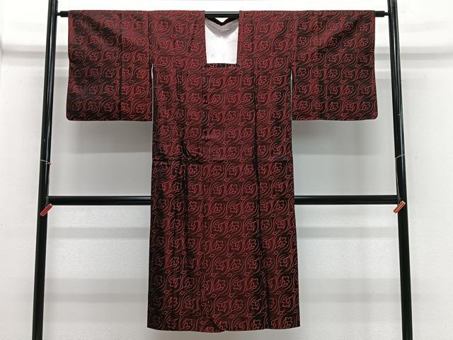 平和屋着物∞道行コート　雨コート　草花文　ロング丈　正絹　逸品　CABE4844ua 平和屋着物∞道行コート 雨コート 草花文 ロング丈 正絹 逸品 CABE4844ua