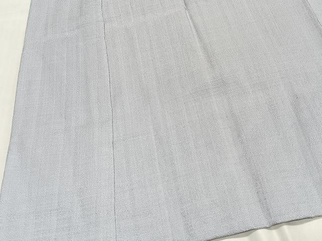 平和屋着物∞道中着　紬地　単衣　白鼠色　ロング丈　正絹　逸品　未使用　CABE4856ua 平和屋着物∞道中着 紬地 単衣 白鼠色 ロング丈 正絹 逸品 未使用