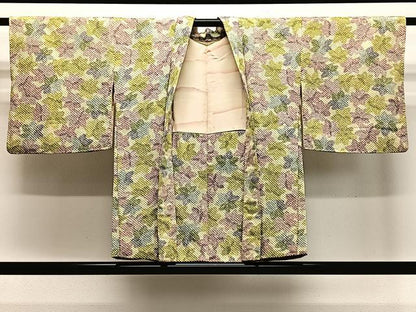 平和屋着物∞羽織　総絞り　葉尽くし　正絹　逸品　CABE4860ua