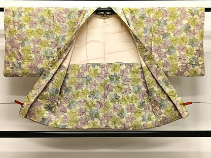 平和屋着物∞羽織　総絞り　葉尽くし　正絹　逸品　CABE4860ua