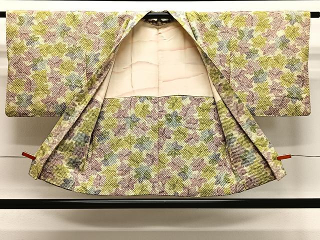 平和屋着物∞羽織　総絞り　葉尽くし　正絹　逸品　CABE4860ua