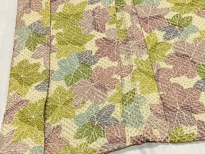 平和屋着物∞羽織　総絞り　葉尽くし　正絹　逸品　CABE4860ua