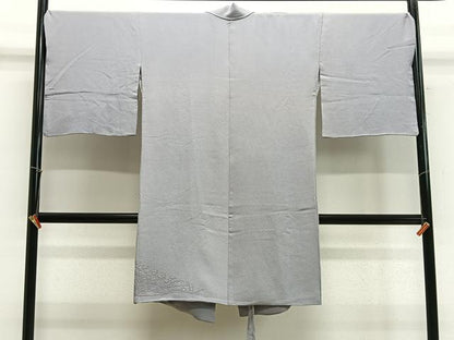 平和屋着物∞中国三大刺繍　相良刺繍　道中着　霞色　ロング丈　正絹　逸品　CABE4861ua